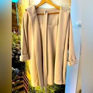 Z SUPPLY SOFT WRAP JACKET SHACKET w/ GRACEFUL HOOD L EUC